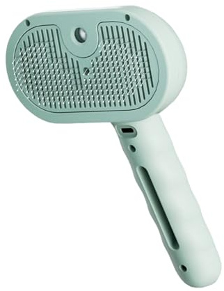 fellmoment 3-in-1 Dampf-Haustierbürste Haareentfernung Bürste für Hunde und Katzen Selbstreinigender Dampfbürste mit One Touch Funktion für lange und kurze Haare