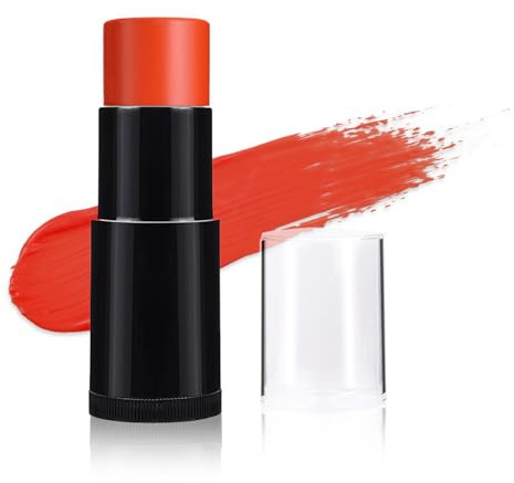 Pintura Facial Corporal en Barra, Rojo Maquillaje Halloween, Pintura Facial de Camuflaje para Fiestas de Disfraces de Halloween, carnaval, cosplay, fiesta, Maquillaje Efectos Especiales