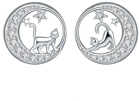 BerriBling Ohrstecker Damen 925 Sterling Silber mit Tiermotiv Ohrringe Mädchen | Hypoallergene | für Frauen Tierliebhaber Schmuck Geschenk