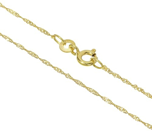 Generisch Echtgold 8 kt 333 Gold Goldkette Singapurkette Halskette Kette Collier Schmuck verschiedene Längen