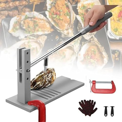 Portable Oyster Shucking Knife Set with Glove and Clip for Easy Home Use