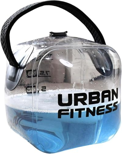 Urban Fitness Hydro Inertia Kettlebell, Inflatable Water Filled Training Weight with Foot Pump, Portable Functional Strength and Core Workout