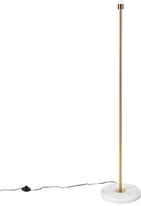 Qazqa - Modern Floor lamp Brass - Kaso- - Modern - Suitable for LED E27 | 1 Light - Steel Floor lamp - Suitable for Bedroom I