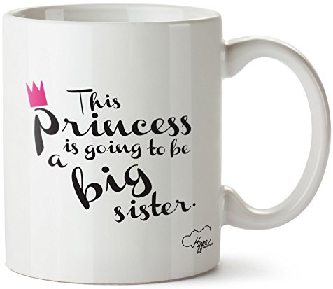 Hippowarehouse This Princess is Going to be a Big Sister Printed Mug Cup Ceramic 10oz