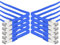 1m - bleu - 10 pièces Câble plat CAT.7 Gigabit Ethernet LAN (RJ45) câble réseau câble brut (10Gbit/s) câble d'installation plat mince compatible avec Cat.5 - Cat.5e - Cat.6