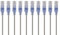Monoprice Cat6A 6in Gray 10-Pk Patch Cable UTP 30AWG 10G Pure Bare Copper Snagless RJ45 SlimRun Series Ethernet Cable