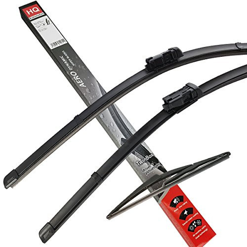 HQ Automotive Limpiaparabrisas para Fiat 500L, 500X (2012 y superior), Peugeot 2008 (2013-2019) Kit delantero trasero Ad51-624 Hq11
