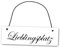 Homeyourself Metallschild Lieblingsplatz 25 x 8 cm aus Alu Verbund (Alu, Kunststoff) für In- und Outdoor Deko Schild Dekoschild Wandschild außen und innen