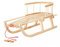 Green Blue GB136 Buchenholz Schlitten Holzschlitten inkl. abnehmbare Rückenlehne & Zugseil Kinder Winterschlitten