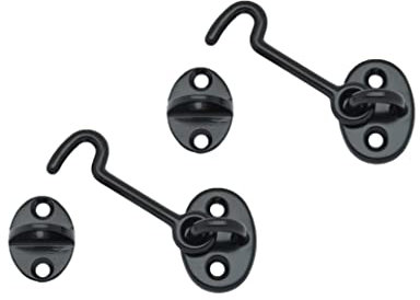 QCAA Solid Brass Surface Bolt, 3, Satin Nickel, 2366 Pack, Made in Taiwan