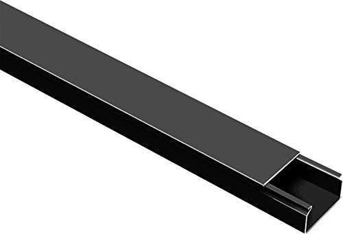 20m Kabelkanal Selbstklebend (40x25mm BxH, Schwarz)