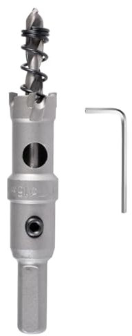 KATUR TCT Punta per sega a tazza in metallo duro 16 mm, Fresa a tazza con punta in carburo di tungsteno, fresa a tazza di grado industriale per acciaio inossidabile, metallo, ferro, lega, rame, legno