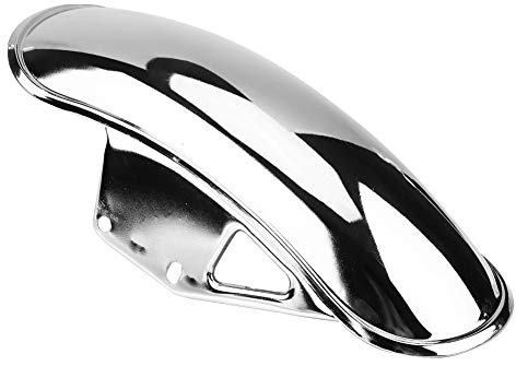 Kotflügel Motorrad schutzblech Qiilu Motorrad Vorne Kotflügel aus Metall für GN125 GN250 (Chrome)