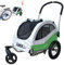 PAPILIOSHOP Kuma – Klappbarer Hundeanhänger, Hundewagen und Fahrradanhänger für kleine Hunde, Leicht und Stabil, 2-in-1 Buggy für Transport und Outdoor-Aktivitäten (grün)
