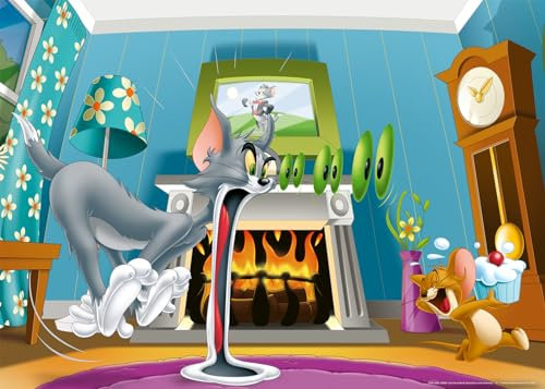 Ravensburger 03128 3, Tom & Jerry, 60 Teile Riese, Kinder, Empfohlenes Alter 4+, Qualitätspuzzles, Mehrfarbig, único