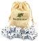 Waldfelsen 6, 12, 20, 30 oder 50 hochqualitative Würfel Standardgröße 16 mm Acrylwürfel Knobel Spielwürfel Dice 6-seitig sechsseitig Spielzubehör Set mit Stoffbeutel (Weiß, 20 Stück)