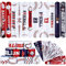 durony 48 Stück Schnapparmbänder mit Baseball-Elementen, Sport-Slap-Armbänder für Baseball-Party, Gastgeschenke, Klassenzimmerpreise, Geburtstagsgeschenke, Baseball-Thema, M, Polyvinylchlorid-Eisen