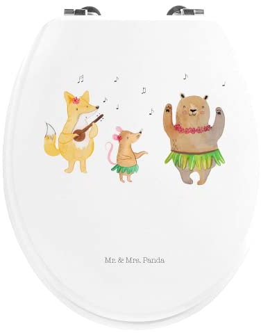 Mr. & Mrs. Panda Motiv WC Sitz Waldtiere Aloha - Geschenk, Igel, Toilette, Klodeckel, Tanzen, Gute Laune, Toilettendeckel, Tiermotive, Klobrille,