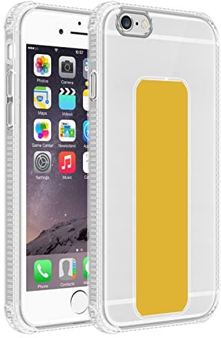 Cadorabo Hülle kompatibel mit Apple iPhone 6 / 6S Schutzhülle TPU Silikon Case Standfunktion Design mit Kameraschutz Slim Kratzfest Weiche Gummi mit Rundumschutz Case Hülle für iPhone 6 / 6S in Gelb