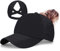 ZTL Baseballkappe für Damen, hoher Pferdeschwanz, Laufmütze, schnelltrocknend, Netzstoff, Sportkappe, unstrukturiert, Dad Trucker Hüte, Schnell trocknendes Netzgewebe, schwarz, Einheitsgröße