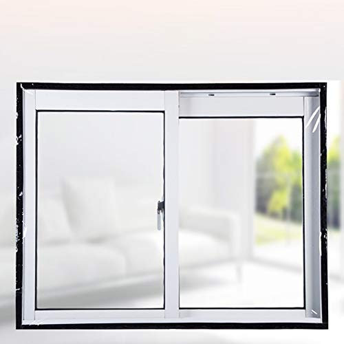 IBOWZ Película Aislante para Ventana o Puerta Lona Película De Aislamiento Térmico Ventana De Invierno Sellado A Prueba De Viento Tela De Plástico A Prueba De Viento Engrosamiento Transparente, 17