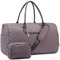 LOVEVOOK Sporttasche Reisetasche Damen, Weekender Travel Kliniktasche Geburt mit Kulturtasche Schuhfach Nassfach, Wasserdichte Gym Bag, Handgepäck Tasche für Flugzeug Reisen, Violett-grau