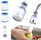 Faucet Water Filter with 2 Filter Cartridges,360 Degree Rotating Sink Tap Water Filter, Carbon Water Filtration Faucet Removes Chlorine Fluoride Heavy Metals Hard Water
