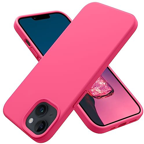 OTOFLY Designed for iPhone 13 Case, Silicone Shockproof Slim Thin Phone Case for iPhone 13 6.1 inch (Hot Pink)