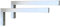 Sunload Consolle per lavabo da parete, in acciaio inox spazzolato, forma a L, 2 pezzi (350 x 150 mm)