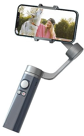 Phone Gimbal Stabilizer 3 Axis, Auto-Tracking Phone Stand, 3-axis Stabilization, Built-in Selfie Stick and Tripod, Portable and Foldable, YouTube TikTok Video