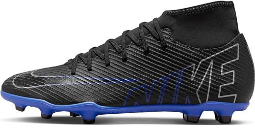 Nike Fußballschuh Superfly 9 Club Fg/Mg, Schwarz Blau Black Chrome Hyper Royal, DJ5961-040, 45.5 EU (11.5 US)