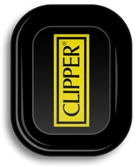 Fire-Flow Rolling Tray - Clipper Logo Black (Micro) - Drehtablett/Mischschale/Bröselschale/Rolltablett/Drehunterlage
