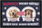 SpecialMe® Fußmatte mit eigenem Hund selbst gestalten personalisiert mit Name und Foto Haustier Hundebesitzer rutschfest & waschbar 2 Hunde schwarz 60x40cm