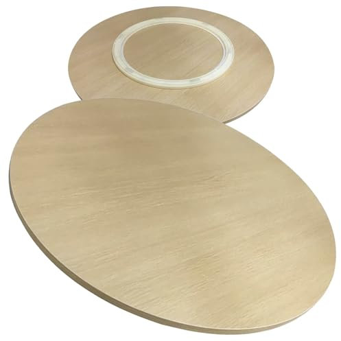 Lazy Susan Großer Drehteller Runder Holz Drehscheibe 50cm 60cm 70cm 80cm 90cm Lazy Susan Tischplatte Esstisch Drehscheibe, Reibungslose Drehung Langlebig Einfach Zu Säubern