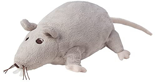 IKEA GOSIG RÅTTA Plüschtier, 23 cm, grau/beige
