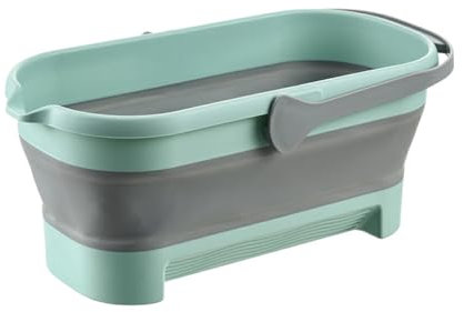 siduytin Cubo eficiente y práctico para fregonas, Cubo Plegable de PP para fregonas, Cubo Plegable para fregonas, Pequeño+Verde