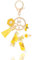 MWOOT Letter Keychain Initiale Schlüsselanhänger Buchstabe K,Alphabet Harz Blume Key Chain mit Gänseblümchen Biene Quaste Anhänger Handtasche Geldbörse Charm,Gelb Blütenblatt Keyring für Frauen(K)