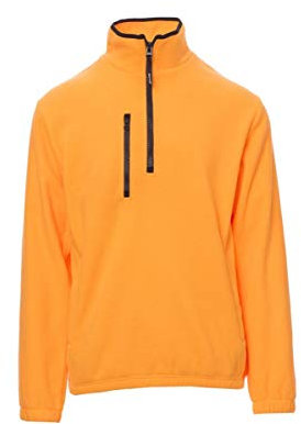 Ergos Workwear Payper - PIRENEI Felpa in Pile a Mezza Zip Collo Alto 280 Gr Colore: ARANCIONE, Taglia: L