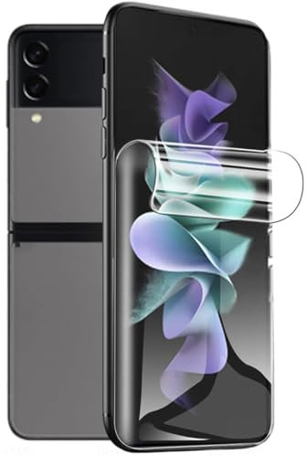 【3 Piezas】 Protector de Pantalla para Teléfono plegable Samsung Galaxy Z Flip4 / Galaxy Z Flip 4 (6.7), Película de Hidrogel Flexible de transparentes TPU, Smartphone plegable economico film