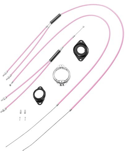 TSTRAUM BMX Fahrrad Gyro Bremskabel vorne + hinten (oben + unten) Spinner Rotorkabel Rotor Set Kit (Rosa)