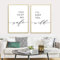 AdoDecor Bilder 2er Set, Bilder Wohnzimmer, Bild auf Leinwand, Liebespaar-Zitate Wandbilder Schlafzimmer, You Keep Me Safe I'll Keep You Wild Drucke Badezimmer Boho Deko(Gerahmt)