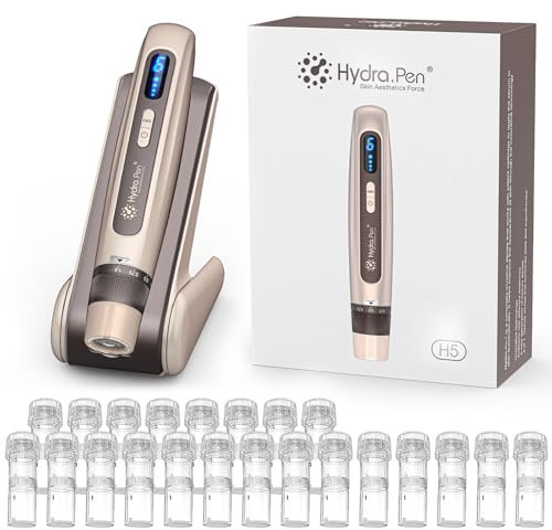 Hydra Pen H5 Microneedling Professionnel, Applicateur de Sérum Sans Fil avec EMS et Écran LED, Machine Micro-Aiguilles pour Soin de la Peau, Réduction des Rides, Cicatrices d’Acné et Perte de Cheveux