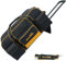 MELOTOUGH Borsa portautensili con ruote, grande capacità, organizer con manico telescopico nascosto, per elettricisti, costruzioni, HVAC, tecnici (giallo/nero)