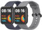 Amzpas 2Stück Armband für Redmi Watch 2 Lite & Xiaomi Mi Watch Lite - Silikon Sport Ersatzarmbänder für Damen und Herren (BlauGrau/Grau)