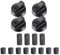 Lot de 4 boutons de commande pour cuisinière de four - Marqué pour la maison et le restaurant