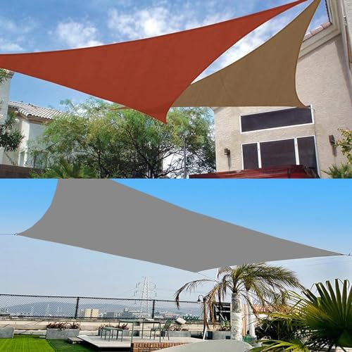 Sonnensegel, wasserdicht, rechteckig, 1,5 x 5,5 m, UV-Schutz, Baldachin für Garten, Terrasse, Block, Sonne, mit Seil-Set, cremeweißes Sonnensegel