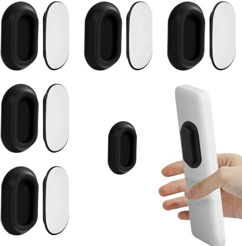 5 Stück Magnetischer Fernbedienung Halterung, Silikon Starker Magnethalter für Wand, Wandhalterung für Schule und Zuhause, Schwarz