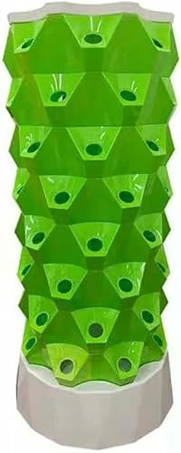 Hydrokulturturm, Aquaponik-Anzuchtsystem, Gartenturm, Onics, Anzuchtset für Obst, Gemüse, mit Trinkpumpe, Timer, Adapter und Netztöpfen