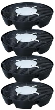 MagiDeal 4x Self Watering Pot Base Stand, Greenhouse Gardening Balcony Fabric Pot Base Plant Tray No Accumulation Easy to Maintain