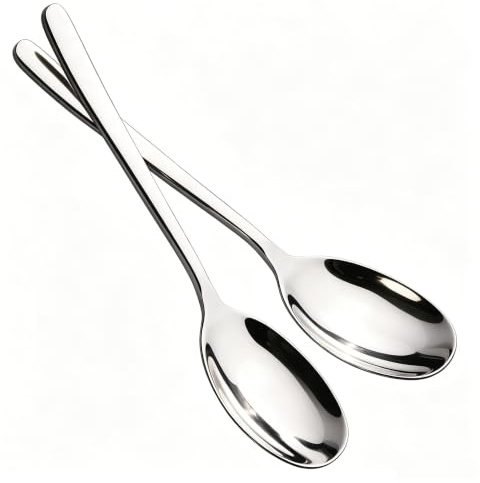 Hynomiky 6 Pieces Large Spoons for Serving Food, Stainless Steel Buffet Serving Spoons